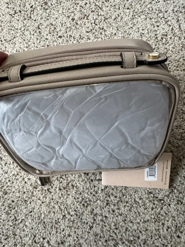 Calpak NWT makeup Bag Stone Tan - Image 3