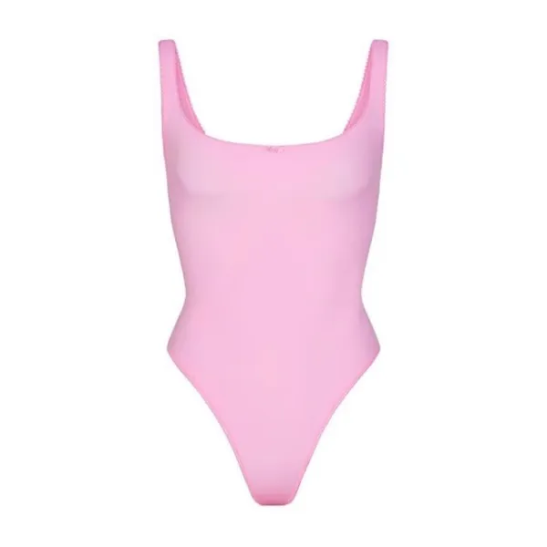 SKIMS Light Pink Bubblegum Picot Bodysuit - Image 2
