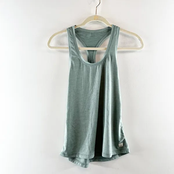 Vuori Lux Performance Sleeveless Racerback Tank Top Neptune Heather Green XS - Image 2