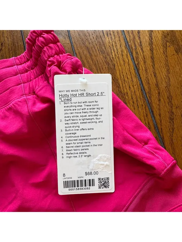Lululemon Hotty Hot High Rise Short 2.5” Mulberry Spark Size 8 NWT - Image 3