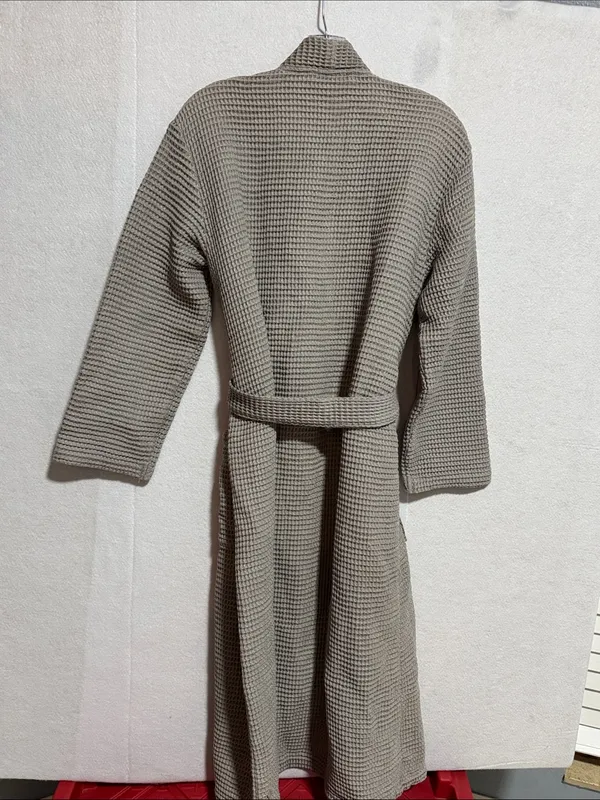 Quince Women's Waffle-Knit Robe - Taupe/Grey - Image 5