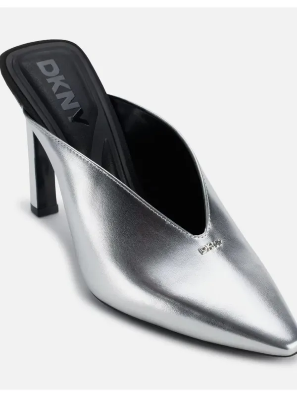 NEW $139 DKNY Cadena Mule 9 M, SILVER Slip on - Image 2