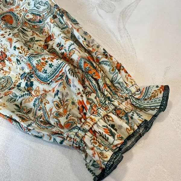 Listicle Size-M-L Maxi Dress Paisley Smocked Tiered Cream Cotton - Image 16