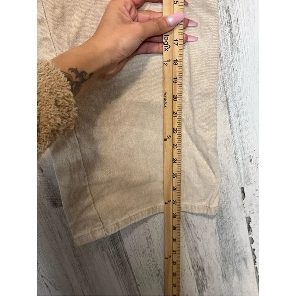 Miami Vice Cargo Pants Size small Beige Wide Leg Loose Fit Tan - Image 7