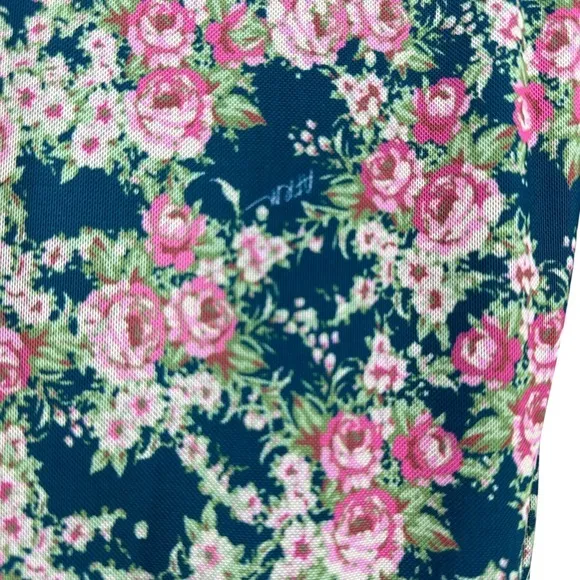 AFRM‎ Floral Print Maxi Dress Long Sleeve Wrap Medium Boho Sheer Wedding Guest - Image 9