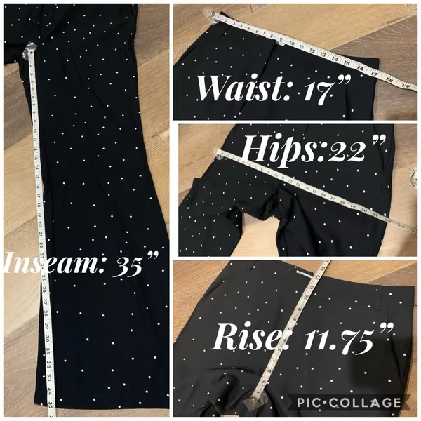 OVI wide leg Dotted Pants size L Tall - Image 6