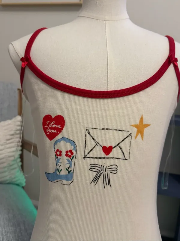 NWT Princess Polly Letters Of Love Rib Sleep Mini Dress Multi - Image 3