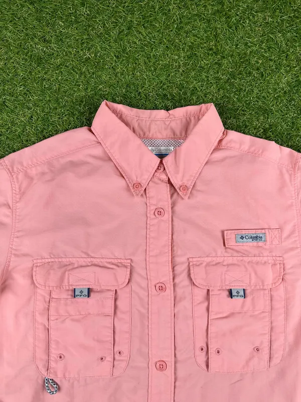 Columbia Sportswear pink long sleeve button up Shacket - Image 5