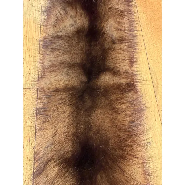 Vintage Mink Fur Collar Stole Brown Real Fur Wrap Detachable Coat Collar Glam - Image 3