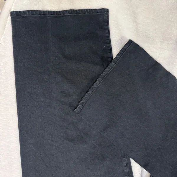 Universal Thread 4 Sailor Wide Leg Black High Rise Ankle Jeans Minimalist Fall - Image 7