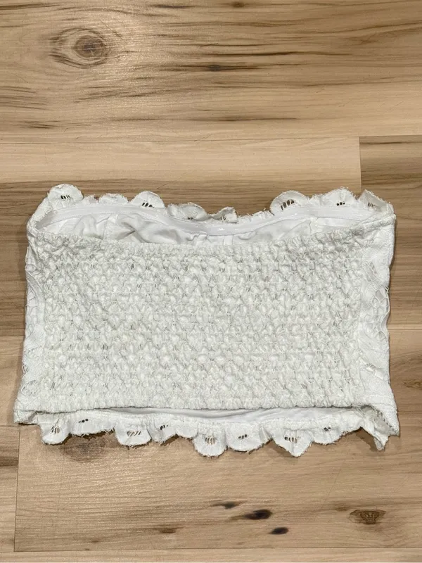 Free People Adella Corset White Bralette Women’s Small - Image 3