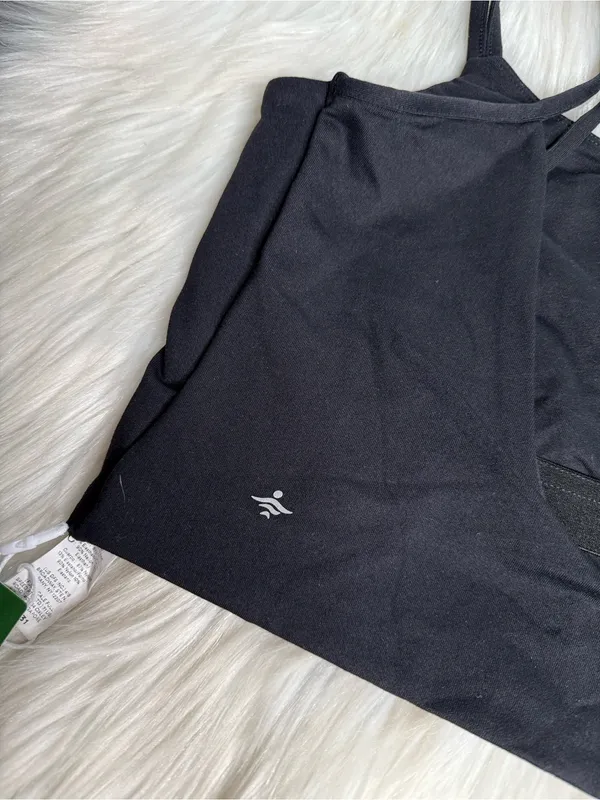 Halara Black Cami Strap Sports Bra NWT L - Image 3
