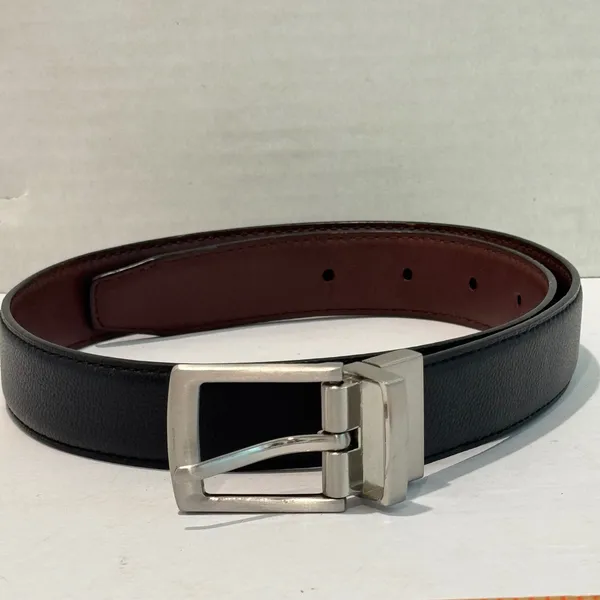 Reversible‎ Belt Womens 27 Small Black Brown Excellent Rotating Buckle Office - Image 4