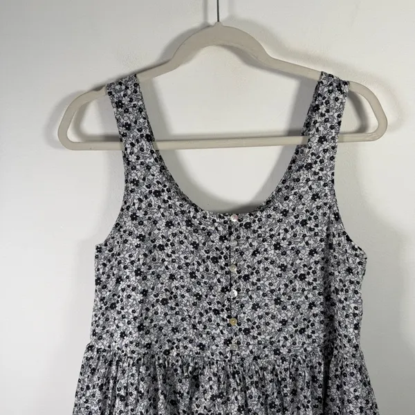 &‎ Other Stories Black White Floral Tiered Babydoll Mini Dress Womens Small - Image 3