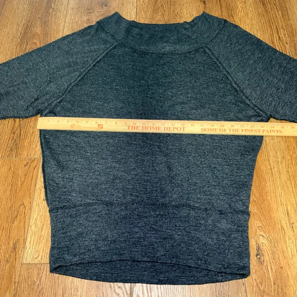 We The Free People Charcoal Gray Oversized Knit Top Sweater Womens M relaxed - Image 7