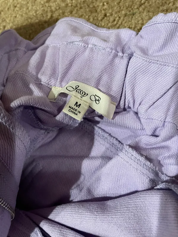 Jessy B Paper-bag Waist Purple Jeans - Image 5