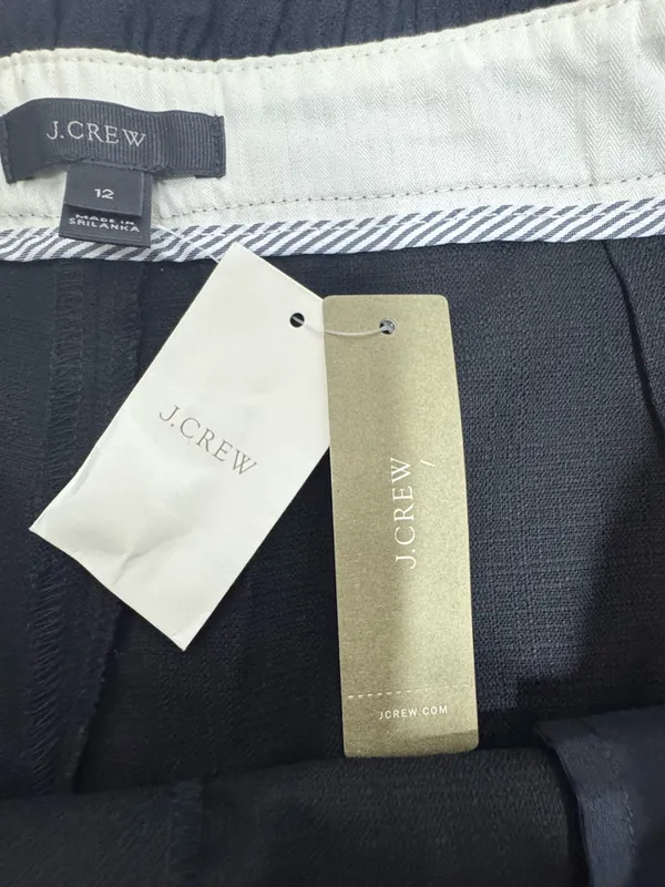 J crew Women's bottom closed Black details Elastic-Waist Shorts 12 - Image 7