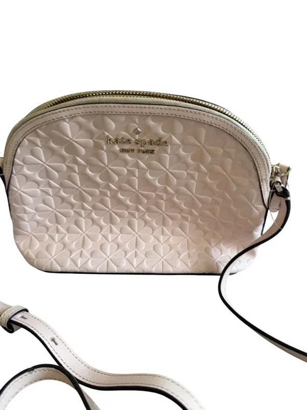 KATE SPADE Light Pink Floral Saffiano Leather Crossbody Bag - Image 8