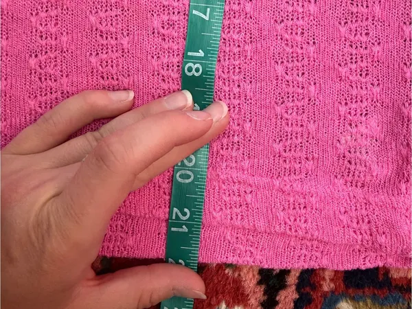 Free People Hot Pink V-Neck Lace Trim Lightweight Sweater - Image 6