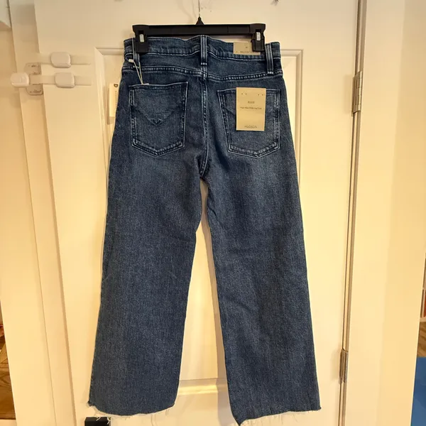 HUDSON Rosie High-Rise Wide Leg Crop Denim Jeans Lakeside Blue Women's US 27 NWT - Image 9