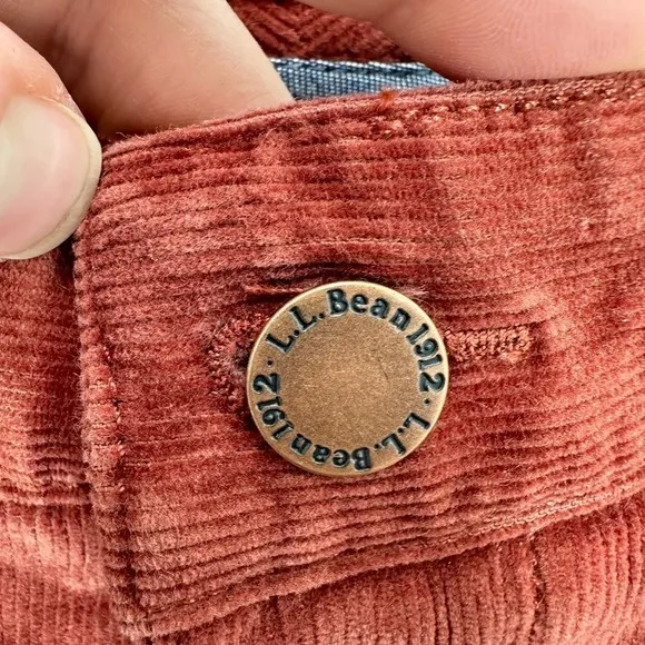 L.L. Bean Corduroy Pants Rust Orange Straight‎ Leg Casual Womens Size 4 Casual - Image 5