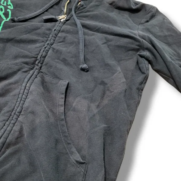Y2k Vintage Ed Hardy Sweatshirt Small Zip Up Hoodie NYC Skull Eagle Snake Fading Faded Discoloration - Image 6