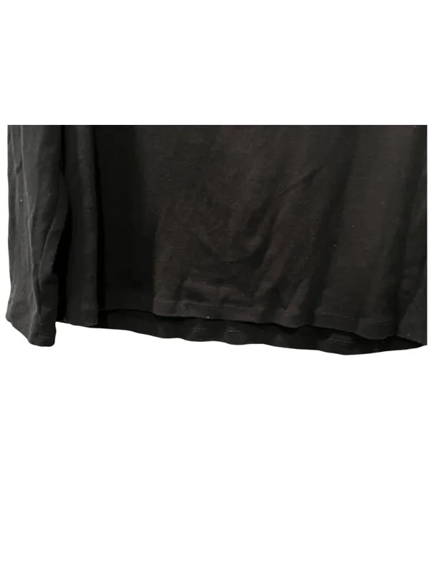 Karen Scott Christmas Top Large L Black Long Sleeve Dog Van Whimsical Snowflakes - Image 5