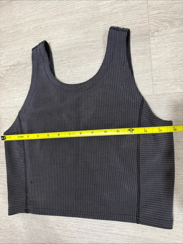 Lululemon Ribbed Softstreme Cropped Tank Top washed Black 6 - Image 11