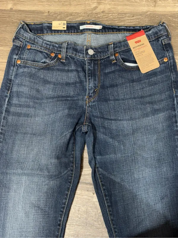 Levi’s Boyfriend Jeans Women’s Size 30 Mid Rise Stellar Stretch Tapered Leg NWT - Image 5