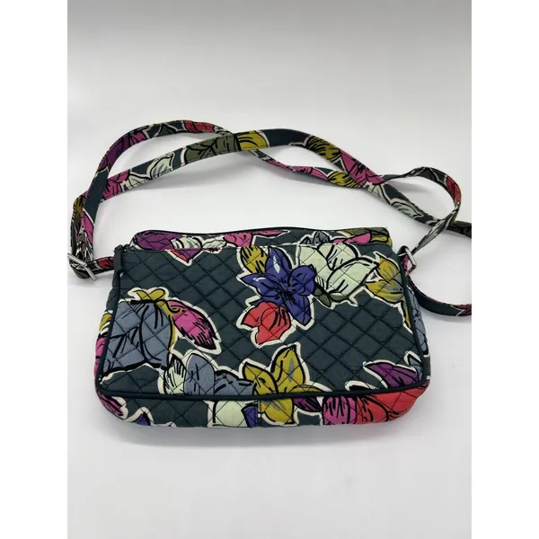 Vera Bradley Crossbody Bag Womens Small Multicolor Quilted Floral Zip Pockets - Image 3