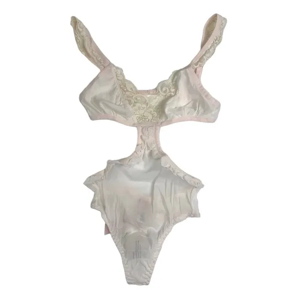 FREE PEOPLE x HAH Mesh Bodysuit Sz M Sheer Cut Out Feminine Party Coquette NWT - Image 5