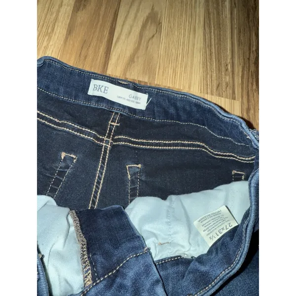 Buckle Jeans Womens 27 X 31.5 Gabby‎ High Rise Skinny Distressed Denim Boho Raw Hem - Image 3