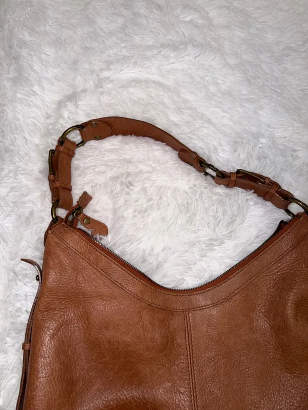 Frye Brown Classic Brown Leather Hobo Shoulder Bag - Image 4