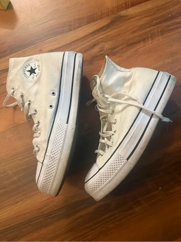 Converse High-Top Sneakers in Off-White - Image 2