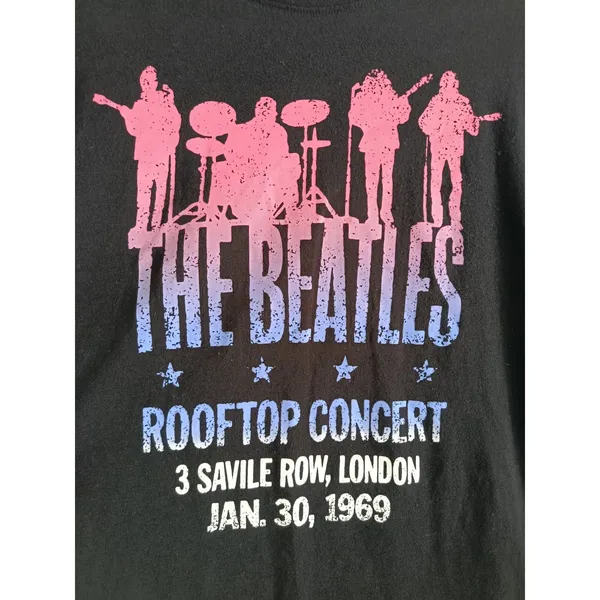The Beatles Rooftop Concert 1969 Graphic rock band T-Shirt, Size Medium - Image 5