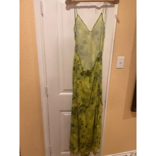 ZARA PRINTED MIDI DRESS GREEN, Size XL NEW WITH TAG - Image 9