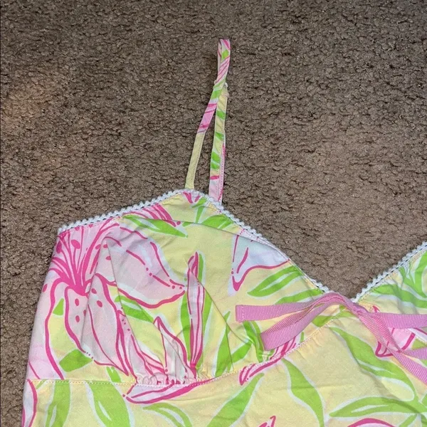 Lilly Pulitzer Vintage VTG Y2K Floral Slip Dress‎ Sundress Medium - Image 4