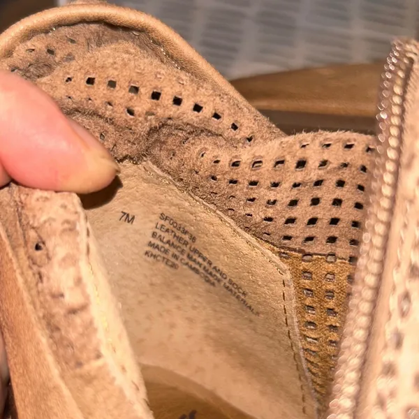 Sofft Chantey Tan Leather Perforated Ankle Boots Womens‎ Size 7M Zip Booties - Image 8