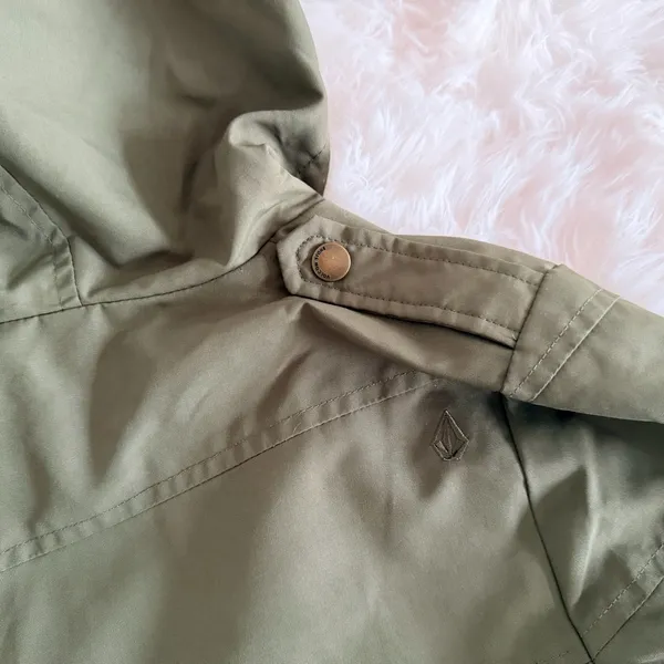 Volcom Olive Green Hooded Women’s Jacket - Image 7