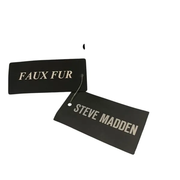 Steve Madden Reversible Puffer‎ Scarf Womens OS Olive Leopard Faux Fur Mob Wife - Image 10