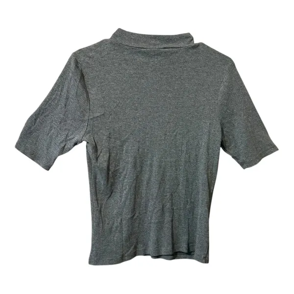 Gap Mock Neck Top Womens Medium Gray Excellent Short Sleeve Knit Shirt - Image 3