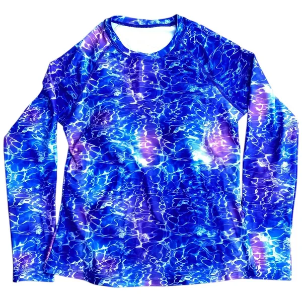 Davena rashguard purple blue swim top size Small S built-in bra nwt - Image 3