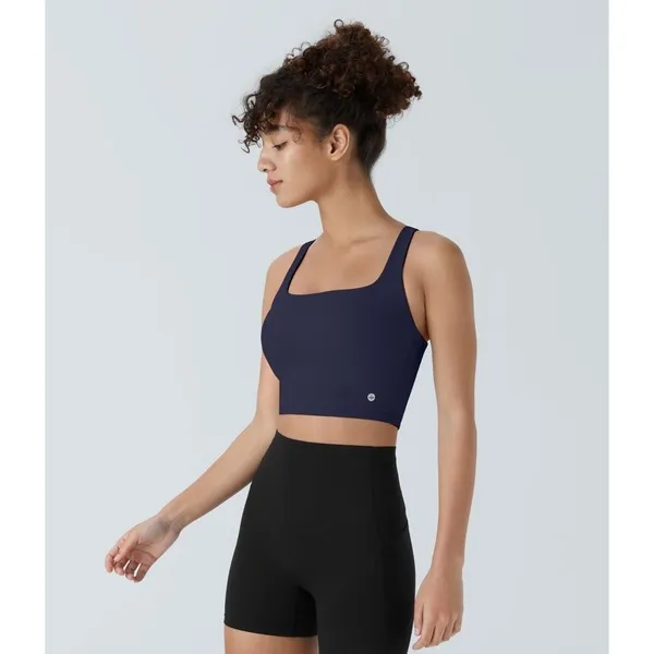 Halara Breezeful Navy Blue Tennis Skirt Set Strappy Sports Bra Pleated Skort S - Image 3