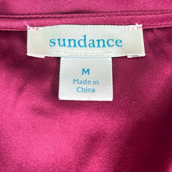 Sundance Women’s Burnout Velvet Long Sleeve V-Neck Top Blouse Size M Boho Jewel - Image 2