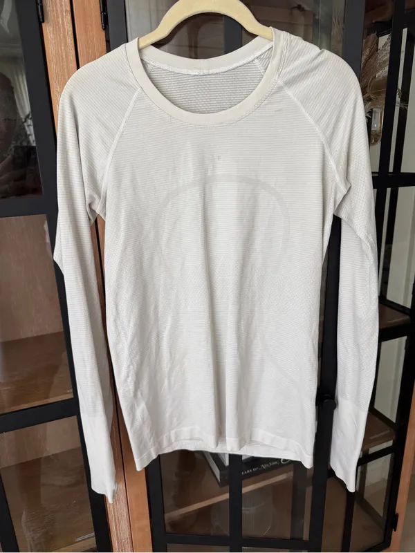Lululemon Swiftly Tech Long Sleeve Shirt 2.0 tee Tempo Stripe White Chrome - Image 2