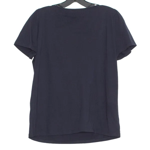 Ann Taylor Top Pearl Coquette Minimalist Feminine Romantic Classic Blue Medium - Image 4