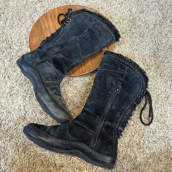 The North Face Janey Black Suede Waterproof Snow Winter Boots Primaloft Womens 8 - Image 5