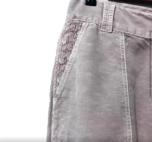 Sundance Tan Pants with Crochet Detail - Image 4