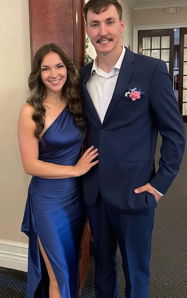 Satin Dress Blue - Image 3
