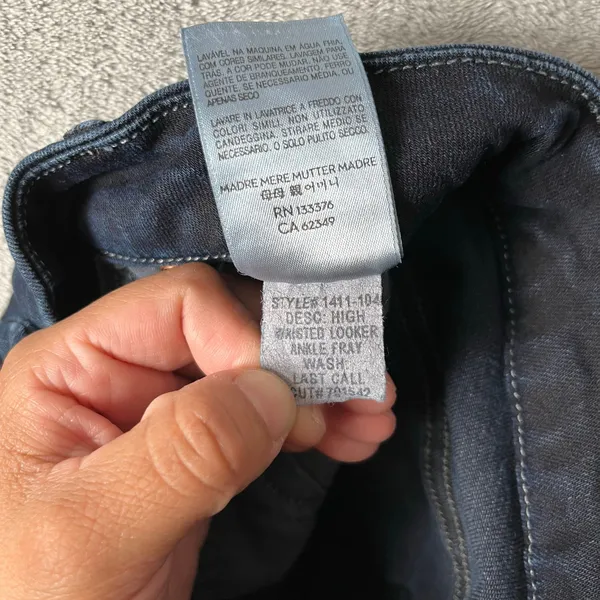 Mother High Waisted Looker Ankle Fray Size 26 Dark‎ Wash Last Call - Image 8